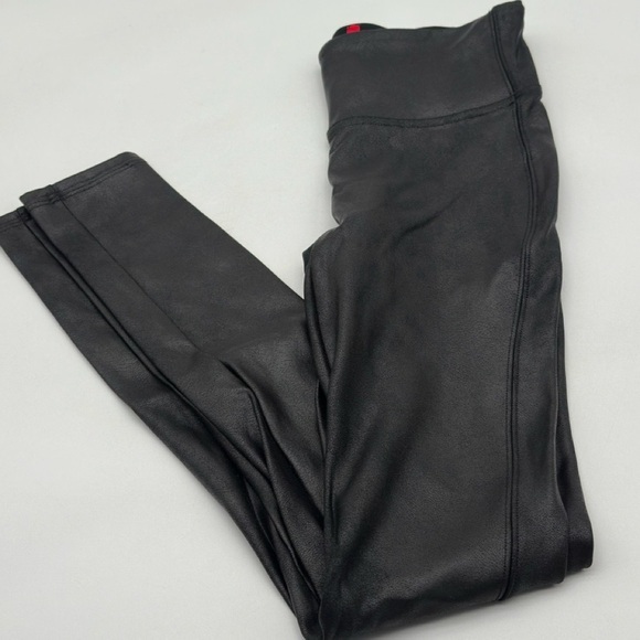 SPANX Pants - Spanx Shimering faux Women's Size X Small Black Nylon Blend High rise stretchy